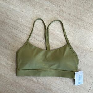Lululemon Olive Green Flow Y Bra